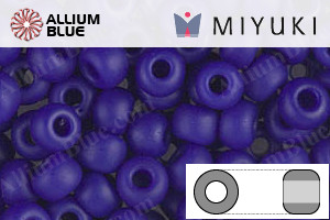 MIYUKI Round Rocailles Seed Beads (RR6-0414F) 6/0 Extra Large - Matte Opaque Cobalt - Click Image to Close