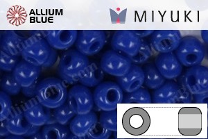 MIYUKI Round Rocailles Seed Beads (RR6-0417) 6/0 Extra Large - Opaque Cyan Blue - Click Image to Close