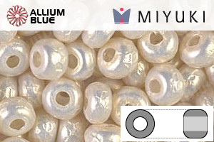 MIYUKI Round Rocailles Seed Beads (RR5-3951) 5/0 E Beads - Baroque Pearl White - Haga Click en la Imagen para Cerrar