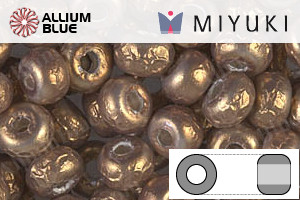 MIYUKI Round Rocailles Seed Beads (RR5-3955) 5/0 E Beads - Baroque Pearl Antique Brass