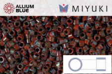 MIYUKI Delica® Seed Beads (DB2263) 11/0 Round - Opaque Red Picasso