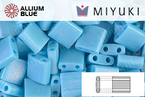 MIYUKI TILA Beads (TL-0413FR) - Matte Opaque Turquoise Blue AB - 關閉視窗 >> 可點擊圖片
