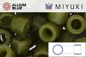 MIYUKI Delica® Seed Beads (DB2357) 11/0 Round - Duracoat Opaque Dyed Olive - Click Image to Close