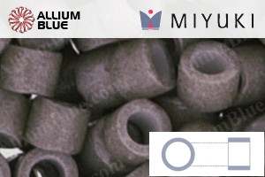 MIYUKI Delica® Seed Beads (DB2367) 11/0 Round - Duracoat Opaque Dyed Seal Gray - Click Image to Close