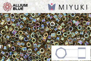 MIYUKI Delica® Seed Beads (DBC0089) 11/0 Hex Cut - Blue Lined Light Topaz AB - 关闭视窗 >> 可点击图片