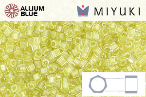 MIYUKI Delica® Seed Beads (DBC0910) 11/0 Hex Cut - Sparkling Yellow Green Lined Crystal - 关闭视窗 >> 可点击图片
