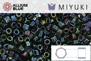 MIYUKI Delica® Seed Beads (DBMC0005) 10/0 Hex Cut Medium - Metallic Variegated Blue Iris - Click Image to Close