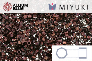 MIYUKI Delica® Seed Beads (DBSC0012) 15/0 Hex Cut Small - Metallic Dark Raspberry - Click Image to Close
