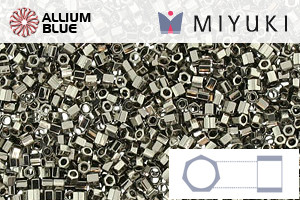 MIYUKI Delica® Seed Beads (DBSC0021) 15/0 Hex Cut Small - Nickel Plated - 关闭视窗 >> 可点击图片