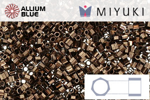 MIYUKI Delica® Seed Beads (DBSC0022) 15/0 Hex Cut Small - Metallic Dark Bronze - Click Image to Close