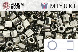 MIYUKI Delica® Seed Beads (DBLC0021) 8/0 Hex Cut Large - Nickel Plated - 關閉視窗 >> 可點擊圖片