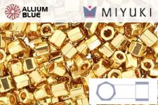 MIYUKI Delica® Seed Beads (DBLC0038) 8/0 Hex Cut Large - Palladium Plated