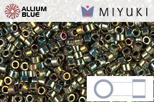 MIYUKI Delica® Seed Beads (DB0024) 11/0 Round - Metallic Olive Green Iris - Haga Click en la Imagen para Cerrar