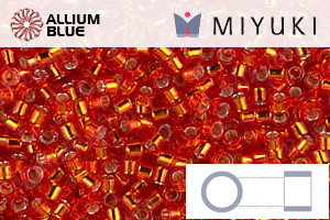 MIYUKI Delica® Seed Beads (DB0043) 11/0 Round - Silver Lined Flame Red - Haga Click en la Imagen para Cerrar