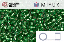 MIYUKI Delica® Seed Beads (DB0046) 11/0 Round - Silver Lined Green