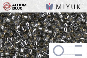 MIYUKI Delica® Seed Beads (DB0048) 11/0 Round - Silver Lined Gray - 關閉視窗 >> 可點擊圖片