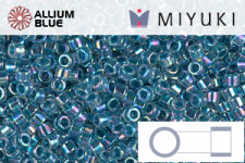 MIYUKI Delica® Seed Beads (DB0058) 11/0 Round - Marine Blue Lined Crystal AB