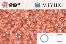 MIYUKI Delica® Seed Beads (DB0066) 11/0 Round - White Lined Crystal AB