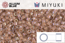 MIYUKI Delica® Seed Beads (DB0069) 11/0 Round - Blush Lined Crystal AB