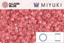 MIYUKI Delica® Seed Beads (DB0067) 11/0 Round - Light Peach Lined Crystal Luster