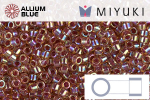 MIYUKI Delica® Seed Beads (DB0088) 11/0 Round - Berry Lined Light Topaz AB - 关闭视窗 >> 可点击图片