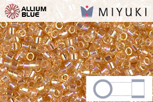 MIYUKI Delica® Seed Beads (DB0100) 11/0 Round - Transparent Light Topaz AB - 关闭视窗 >> 可点击图片