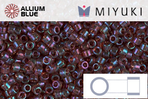 MIYUKI Delica® Seed Beads (DB0104) 11/0 Round - Claret Rainbow Gold Luster - Click Image to Close