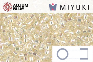 MIYUKI Delica® Seed Beads (DB0109) 11/0 Round - Crystal Ivory Gold Luster - Click Image to Close