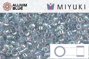 MIYUKI Delica® Seed Beads (DB0110) 11/0 Round - Transparent Light Marine Blue Gold Luster - 关闭视窗 >> 可点击图片