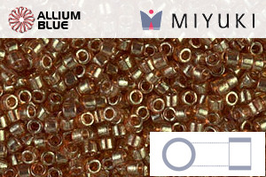 MIYUKI Delica® Seed Beads (DB0121) 11/0 Round - Apricot Topaz Gold Luster