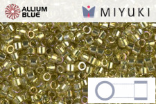 MIYUKI Delica® Seed Beads (DB0124) 11/0 Round - Transparent Golden Olive Luster
