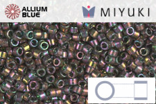 MIYUKI Delica® Seed Beads (DB0127) 11/0 Round - Forest Green Rainbow Gold Luster