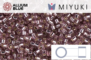 MIYUKI Delica® Seed Beads (DB0146) 11/0 Round - Silver Lined Smoky Amethyst - Click Image to Close