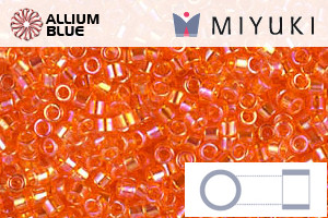 MIYUKI Delica® Seed Beads (DB0151) 11/0 Round - Transparent Orange AB - 关闭视窗 >> 可点击图片