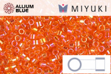 MIYUKI Delica® Seed Beads (DB0151) 11/0 Round - Transparent Orange AB
