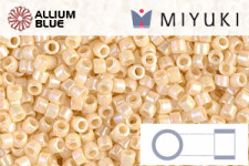 MIYUKI Delica® Seed Beads (DB0157) 11/0 Round - Opaque Cream AB