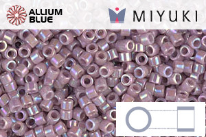 MIYUKI Delica® Seed Beads (DB0158) 11/0 Round - Opaque Mauve AB - Click Image to Close