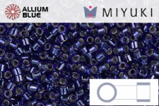 MIYUKI Delica® Seed Beads (DB0183) 11/0 Round - Silver Lined Royal Blue