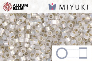 MIYUKI Delica® Seed Beads (DB0221) 11/0 Round - GiLight Lined White Opal - 關閉視窗 >> 可點擊圖片