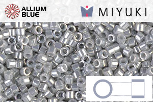 MIYUKI Delica® Seed Beads (DB0252) 11/0 Round - Opaque Gray Luster - Haga Click en la Imagen para Cerrar