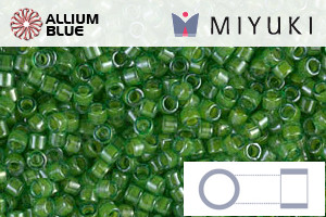 MIYUKI Delica® Seed Beads (DB0274) 11/0 Round - Lined Pea Green Luster - 关闭视窗 >> 可点击图片