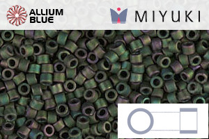 MIYUKI Delica® Seed Beads (DB0327) 11/0 Round - Matte Metallic Dark Green Iris - 关闭视窗 >> 可点击图片