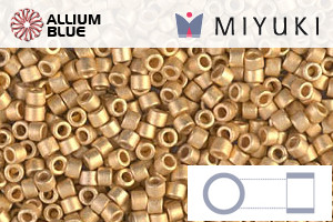 MIYUKI Delica® Seed Beads (DB0331) 11/0 Round - Matte 24kt Gold Plated - 關閉視窗 >> 可點擊圖片