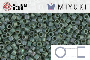 MIYUKI Delica® Seed Beads (DB0373) 11/0 Round - Matte Metallic Sage Green Luster - 關閉視窗 >> 可點擊圖片