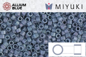 MIYUKI Delica® Seed Beads (DB0376) 11/0 Round - Matte Metallic Steel Blue Luster - 關閉視窗 >> 可點擊圖片