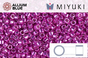 MIYUKI Delica® Seed Beads (DB0425) 11/0 Round - Galvanized Hot Pink - Click Image to Close