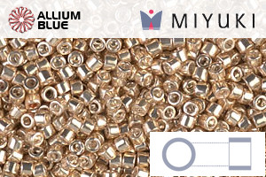 MIYUKI Delica® Seed Beads (DB0433) 11/0 Round - Galvanized Champagne