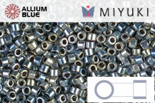 MIYUKI Delica® Seed Beads (DB0545) 11/0 Round - Palladium Silver Blue Gold Iris