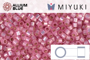 MIYUKI Delica® Seed Beads (DB0625) 11/0 Round - Dyed Rose Silver Lined Alabaster - 关闭视窗 >> 可点击图片