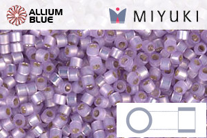 MIYUKI Delica® Seed Beads (DB0629) 11/0 Round - Dyed Lilac Silver Lined Alabaster - Click Image to Close